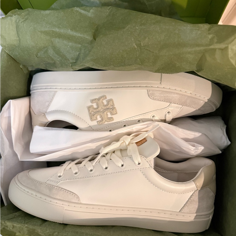 Tory Burch Cream Women’s Color Block Sneaker - Picture 7 of 8